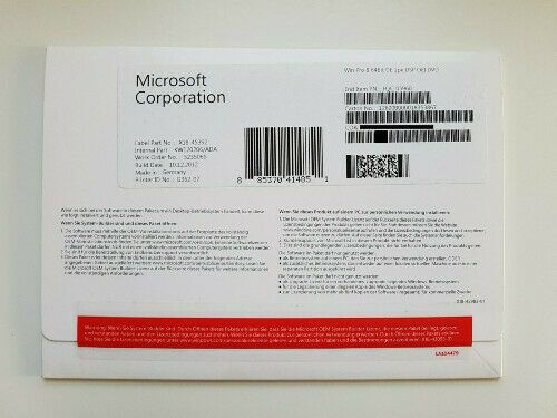 Microsoft Windows 8.0 Professional 64-Bit DVD Deutsch NEU in Schorfheide