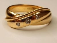 Ring 585 Gold Brillanten Diamanten massiv 14 Karat Bayern - Augsburg Vorschau