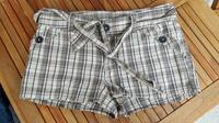 karierte Stoff-Shorts Sommerhose Baumwolle/Leinen-Mix Gr. 40 Bayern - Lichtenfels Vorschau