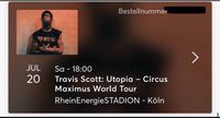 2x Tickets für Travis Scott - Köln - Die Besten Sitzplätzen Nordrhein-Westfalen - Bottrop Vorschau