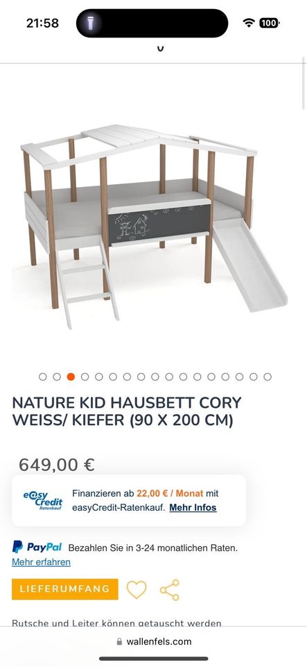 Kinder Bett 205x150x110 in Königsbrunn