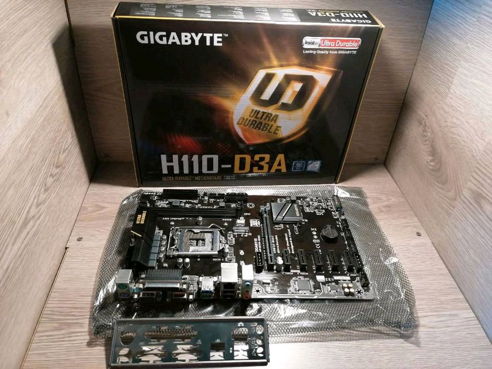 Gigabyte H110 - D3A Mainboard mit CD & OVP in Leutesdorf