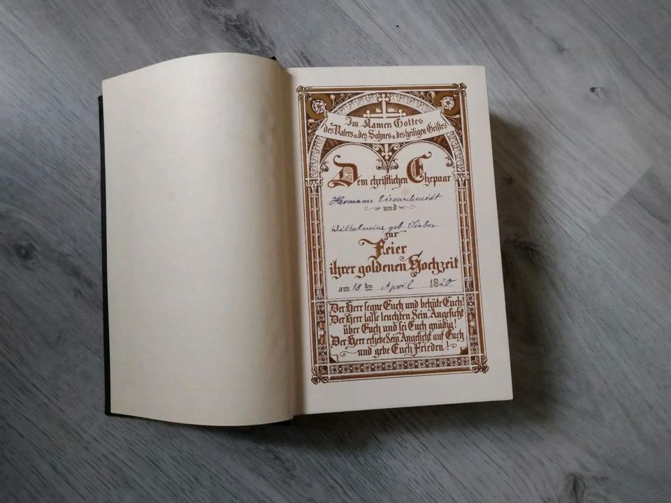 Die heilige Schrift groß alt Bibel schwarz gold 1907 1920 Luther in Leipzig