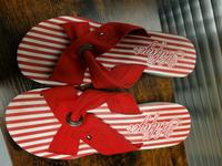 Tommy Hilfiger Keilplateau Sandale Gr. 38 Canvas rot-weiß Nordrhein-Westfalen - Erkrath Vorschau