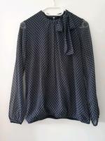 zero Schluppen Bluse dunkelblau mit Punkten Gr S / 36 Hessen - Geisenheim Vorschau