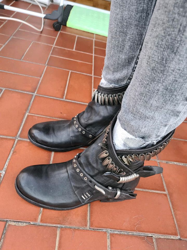 A.S.98 Boots Stiefeletten mit Schnallen schwarz Gr.38 in Schwerte