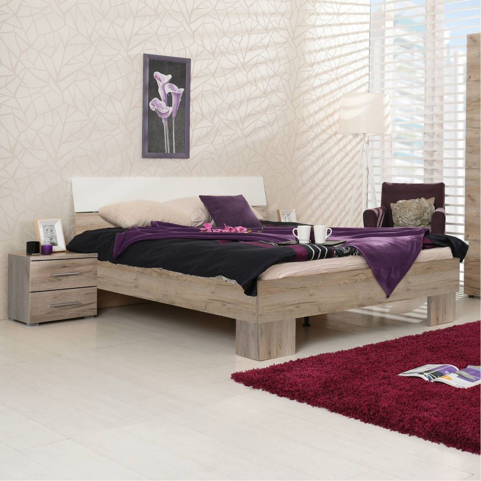 Bett Holzbett Futonbett Doppelbett Holz Eiche 160x200 NEU 083-Fr in Frankfurt am Main