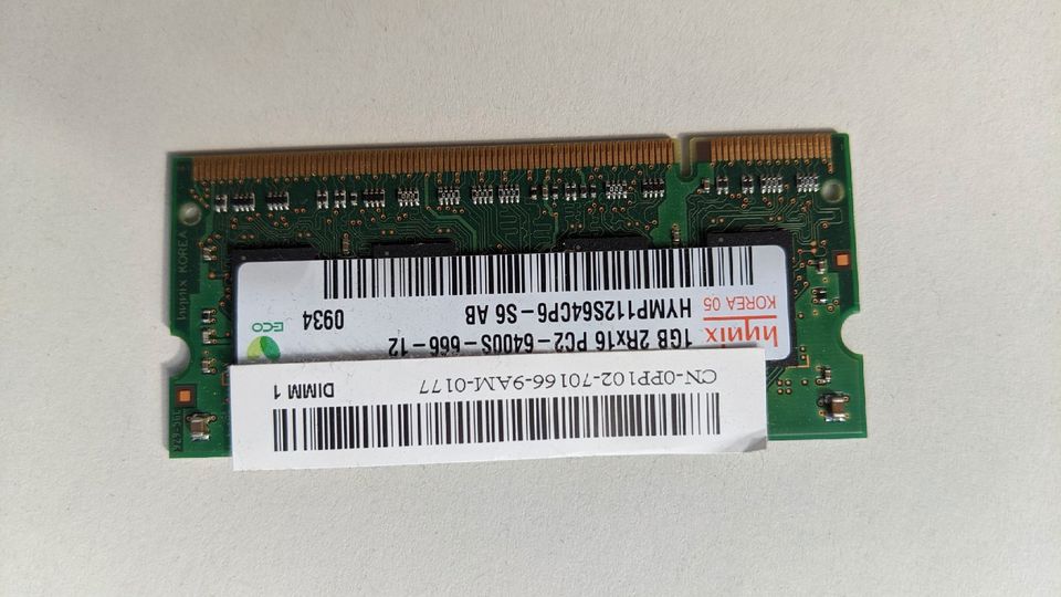 Arbeitsspeicher RAM PC2-6400 (800Mhz) SODIMM, 200 Pin, 1GB in Kempten