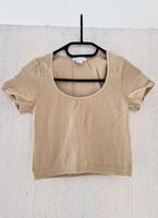 T-Shirt beige creme Amisu, Rippstrick, crop geschnitten, Gr. S Bayern - Würzburg Vorschau