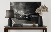 Mustang Gemälde Kohle auf Leinwand 70x100cm Bayern - Senden Vorschau