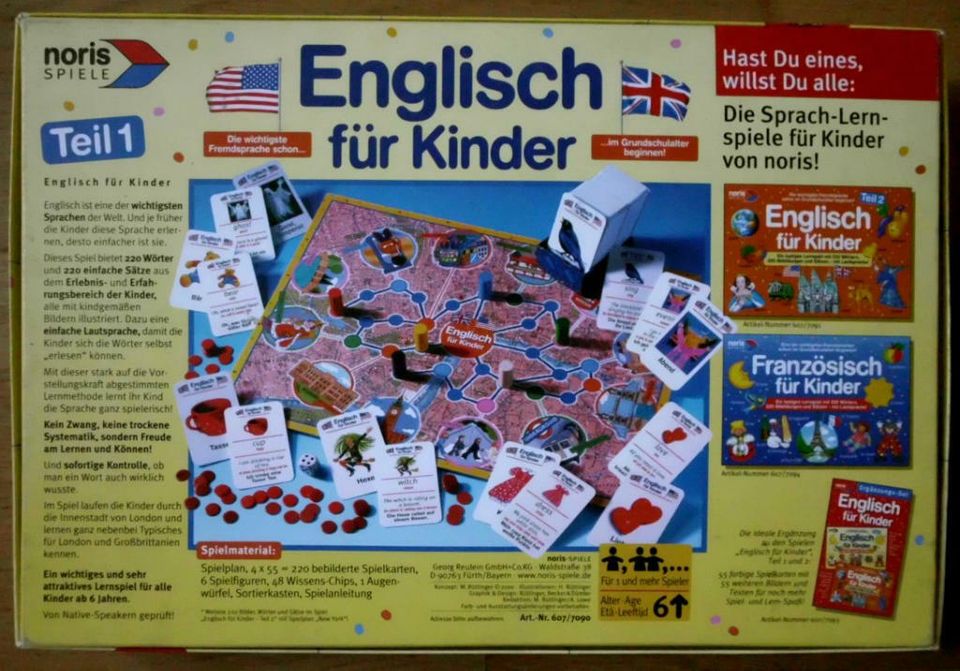 SPIELE-PAKET Englisch-Lernen leicht gemacht ab ca. 6 Jahre in Duisburg