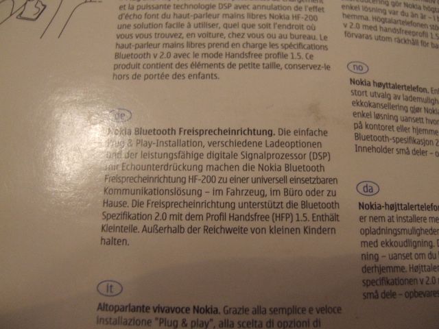 Nokia HF-200 Bluetooth KFZ Freisprecheinrichtung DSP Technik neu in Berlin