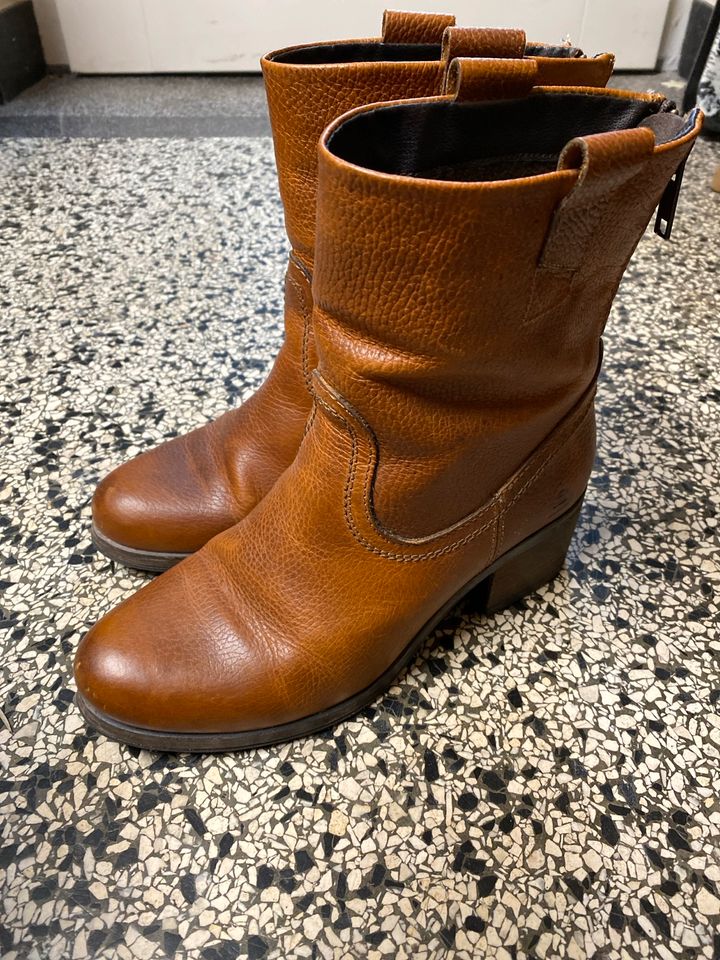 Stiefel Bullboxer echtes Leder *wie neu* in Groß-Umstadt