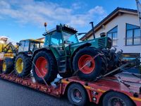 Transporte Tieflader Rundballenpresse Miststreuer  Bagger Traktor Hessen - Jossgrund Vorschau