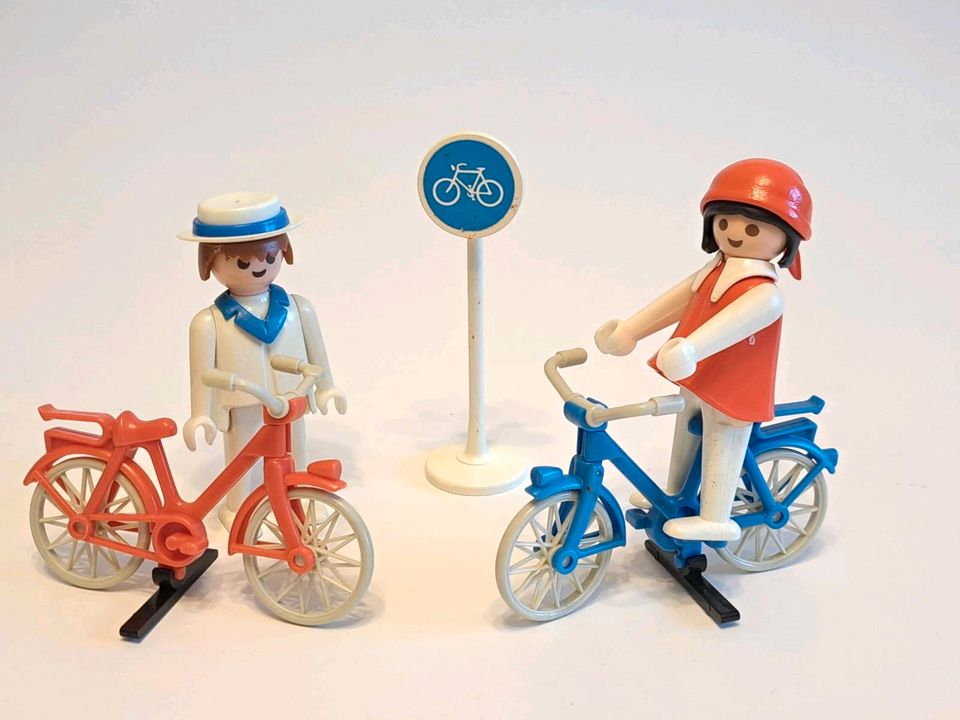 Playmobil Set 3573 2 Radfahrer 1979 Straße Verkehr komplett in Weyhe