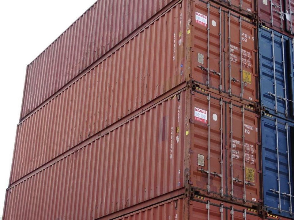 40 Fuss High Cube Seecontainer Lagercontainer Reifencontainer in Hamburg