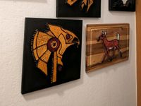 Stringart Horus Ägypten Fadenbild Furry Falke Handmade Herzogtum Lauenburg - Wentorf bei Sandesneben Vorschau