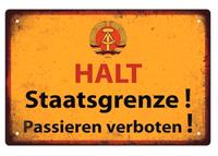 Schild Halt Staatsgrenze, Blechschild 30x20, DDR Grenzschild Nordwestmecklenburg - Landkreis - Gadebusch Vorschau
