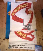 Eröffnung Opernhaus Leipzig 1960 Plakat Meistersinger DDR Vintage Sachsen - Diera-Zehren Vorschau