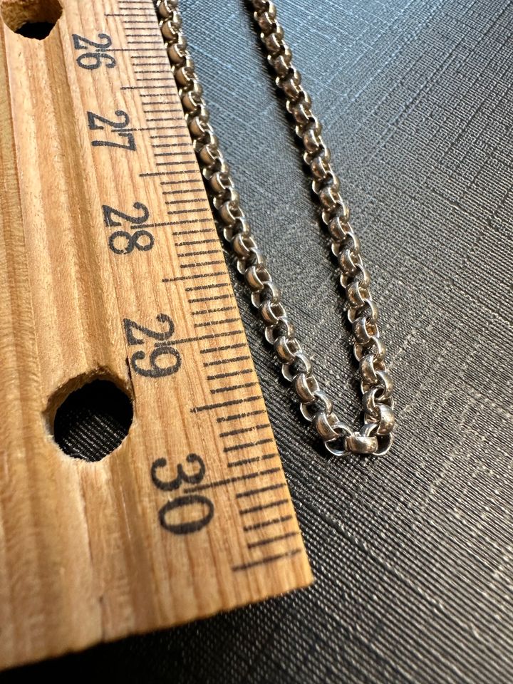 tolle Kette Silber 835er mit Bernstein Butterscotch groß top in Aschersleben