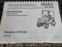 Hakotrac 2750 DA Ersatzteilliste DIN A 4 ,komplett Hessen - Rasdorf Vorschau