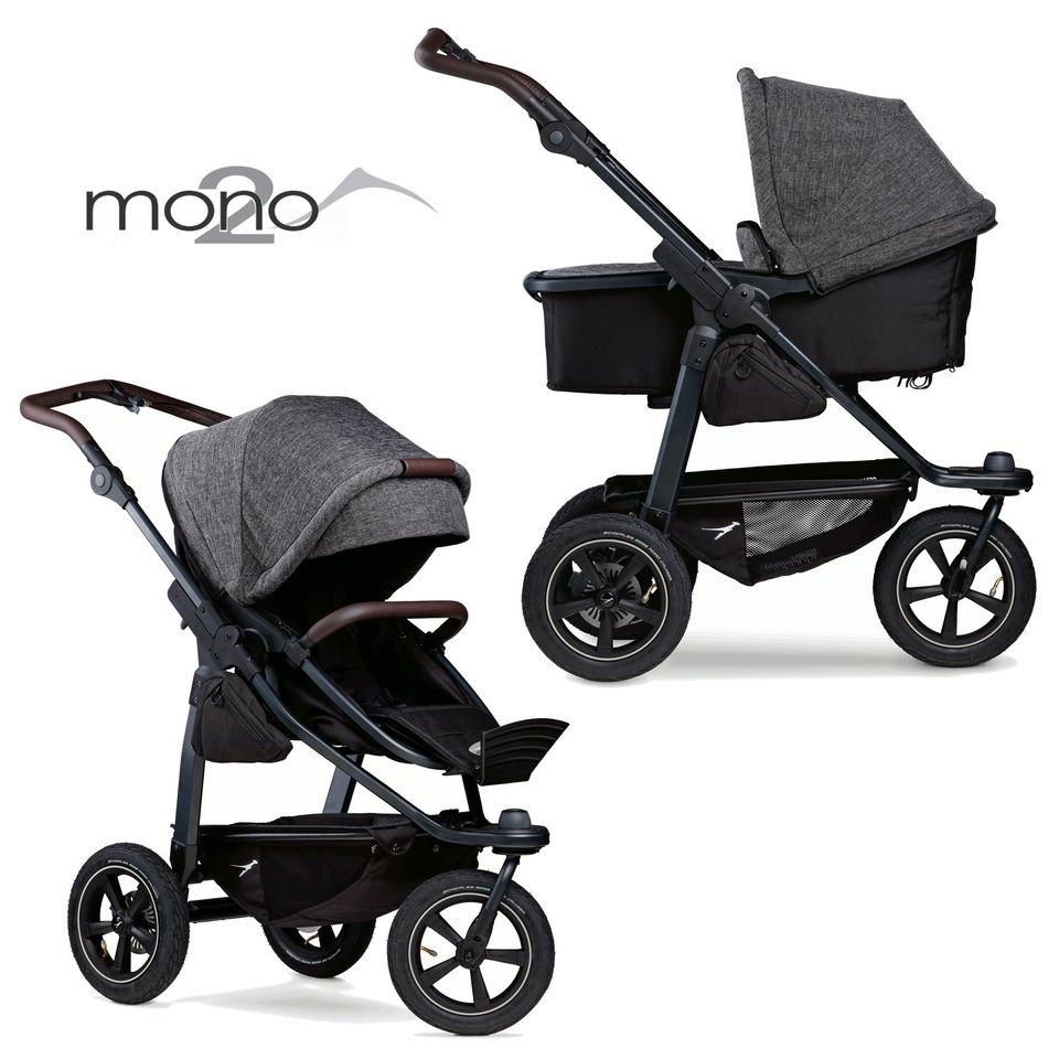 TFK Mono 2 - 2in1 Kombi-Kinderwagen - Luftreifen - Premium Anthrazit - GRATIS XXL-Zubehörpaket - NEU in Fulda