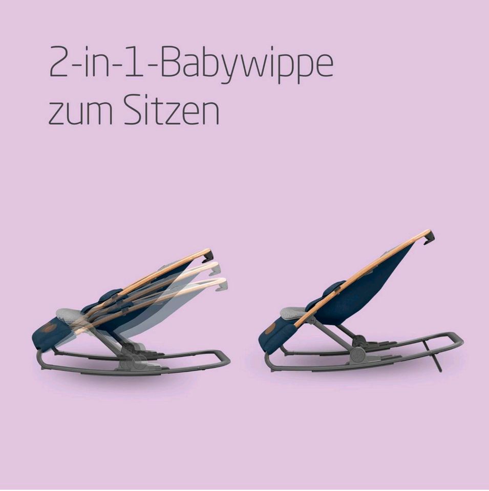 Maxi Cosi Kori Babywippe Essential Blue, 3 Stufen verstellbar in Wegberg