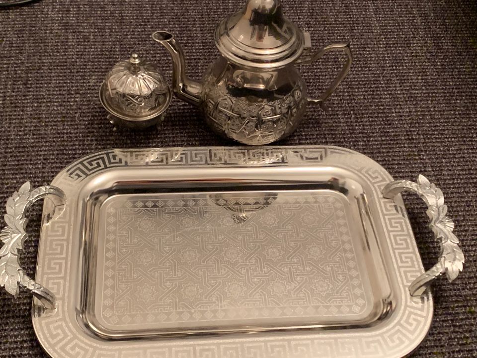 Orientalisches Marokkanisches Tee Service Set Tablett Neu in Seevetal