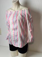 Hemd Bluse Oberteil Gr 36 S Shirt Top weiß rosa blau street one Mitte - Wedding Vorschau
