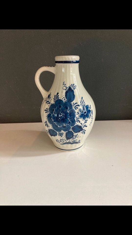 Delft Vase Blauw sammeln alt 1943 / 17 Porzellan Vintage Vogel in Marktbergel