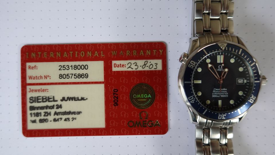 Omega Seamaster Diver 300M Professional Chronometer - Neuwertig in Asperg