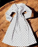 Polka-Dot Maxi Kleid in Weiß mit Schwarzen Punkten - Größe M Baden-Württemberg - Göppingen Vorschau
