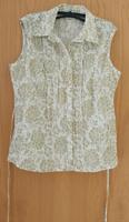 Verkauft - Ärmellose Bluse, Gr. 44/46, beige/weiß gemustert Bayern - Pfaffenhofen a.d. Ilm Vorschau