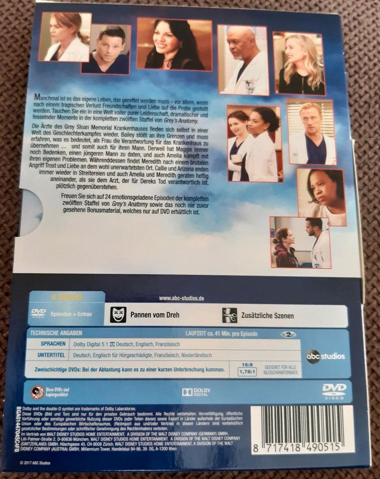 Greys Anatomy Staffel 12 incl Versand in Wallerfangen