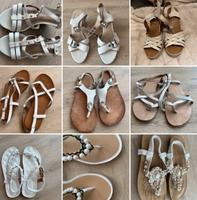 weiße Sandalen, echtes Leder, 38 Nürnberg (Mittelfr) - Mitte Vorschau