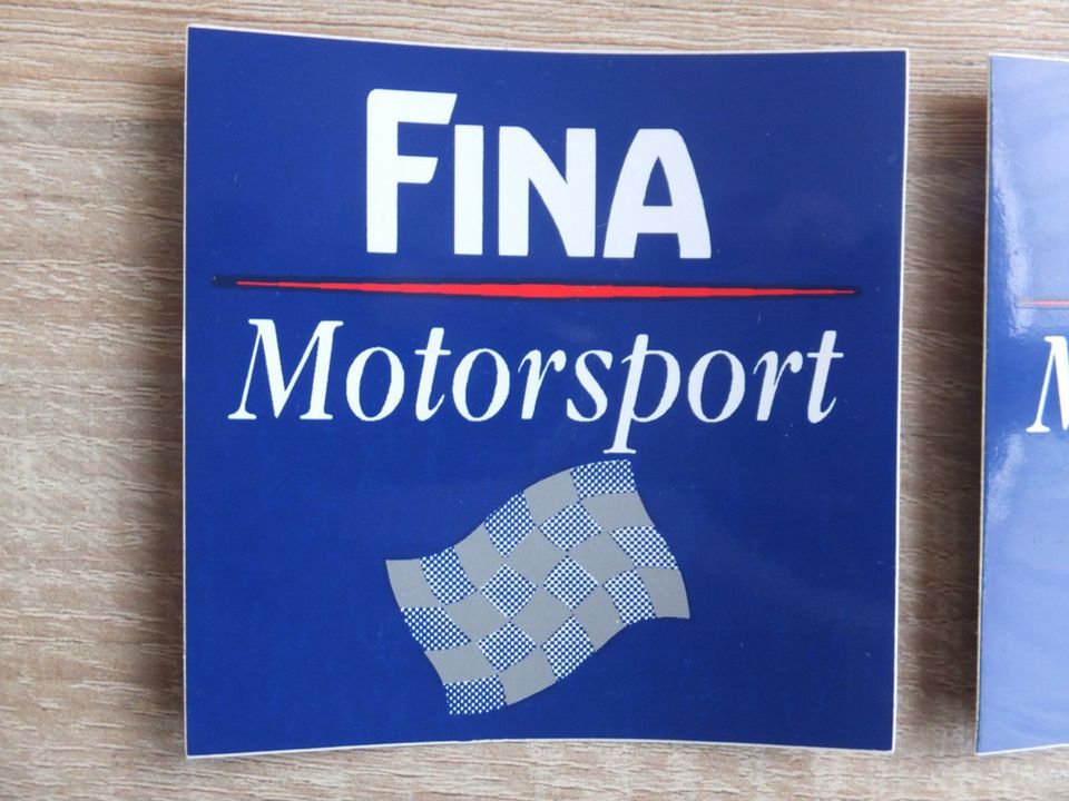 Werbe Werbung Aufkleber Fina Racing Auto Motorrad Sticker Preis in