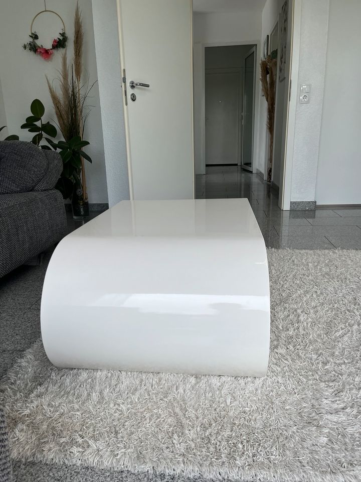 Designer Tisch weiß Couchtisch Länge 110 cm 60 cm Höhe 41 cm in Ratingen