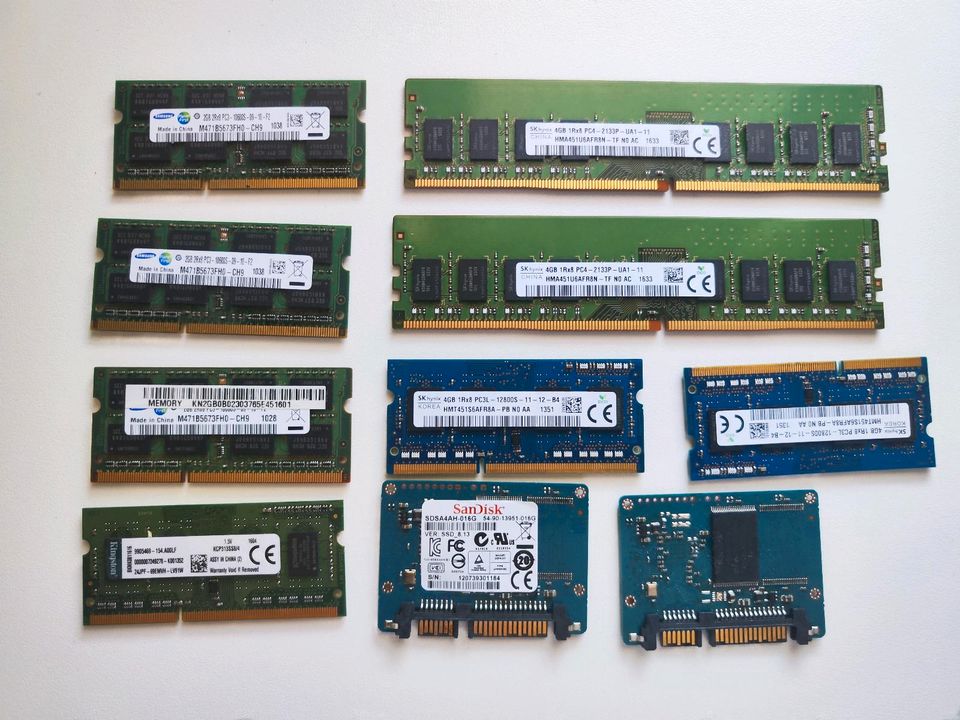 Diverse Ramriegel DDR3 DDR4 RAM Flashspeicher in Satow