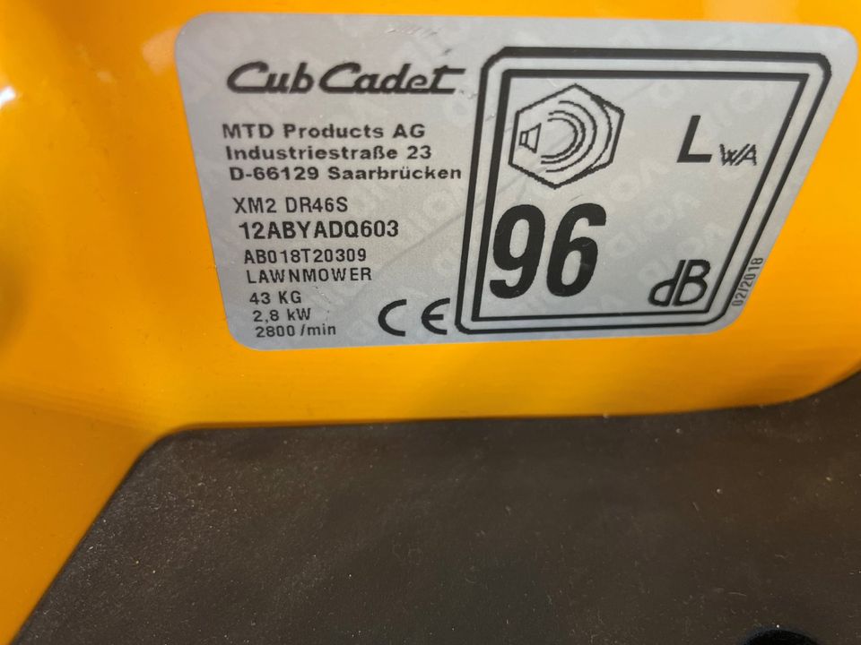 *Austellungsstück* Cub Cadet Benzin Rasenmäher XM2 DR46s in Feldkirchen