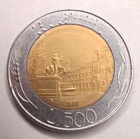 3-Vintage 500 Lire Münzen (1987) Nordrhein-Westfalen - Wetter (Ruhr) Vorschau