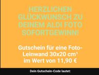 Gutschein für Fotoleinwand 30x20cm - Aldi Fotos Düsseldorf - Lichtenbroich Vorschau