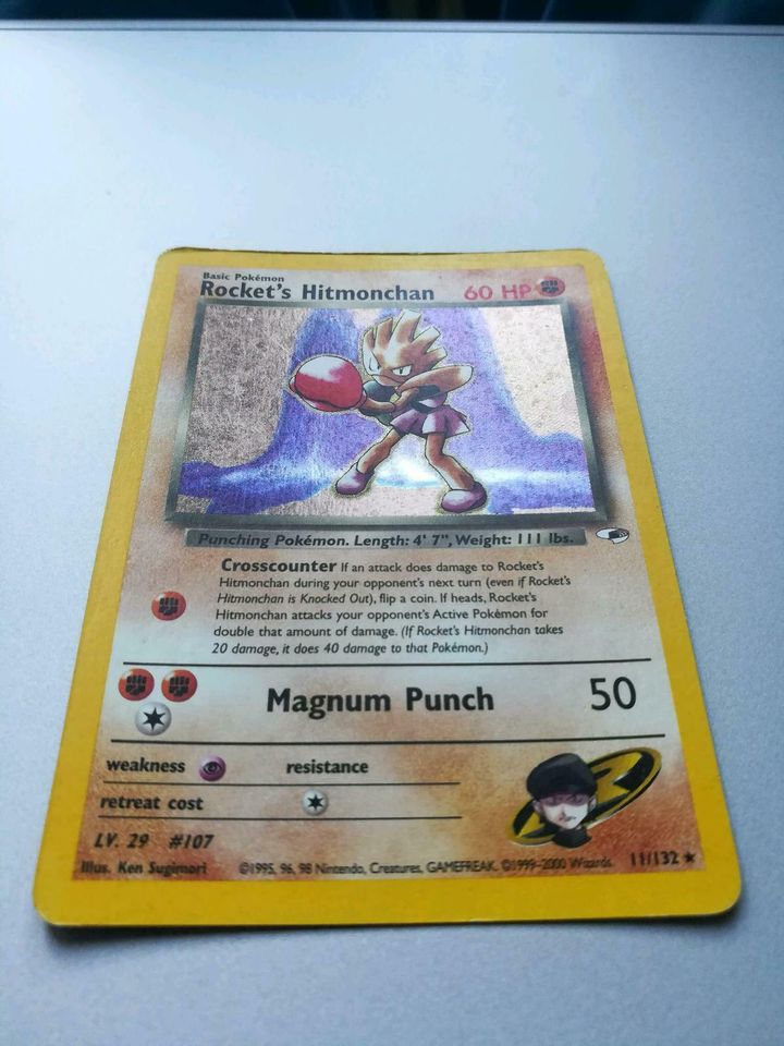 Pokemon Rocket's Hitmonchan (Nockchan) - holo - 11/132 - gut in Mannheim