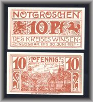 Geldschein, Notgeld, Banknote: Winsen an der Luhe 10 Pf UNC/kfr Bayern - Kronach Vorschau