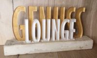 GENUSS LOUNGE Schriftzug Plexi Deko Beton Geschenk kupfer/weiß Nordrhein-Westfalen - Viersen Vorschau