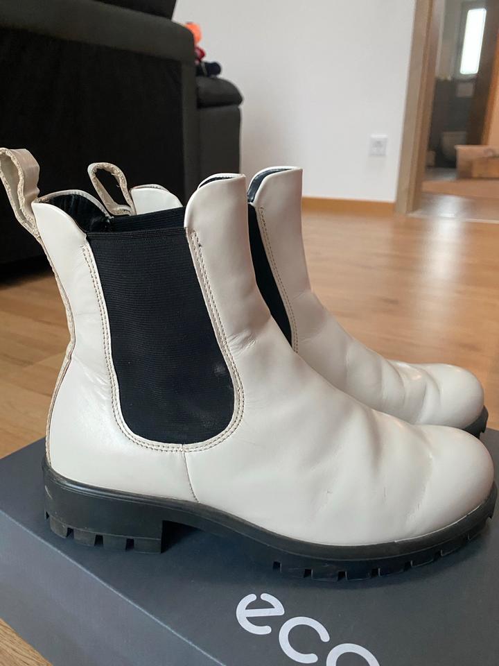 Ecco Chelsea Boots beige Größe 36 nude Schlupfstiefel in Barbing