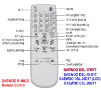 Suche Fernbedienung DAEWOO R-46L36 für DSL-17W1T Fernseher Bayern - Dingolfing Vorschau