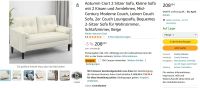 Loveseat Kleines Sofa , Couch Loungesofa Kissen & Armlehnen Neu Nordrhein-Westfalen - Leverkusen Vorschau