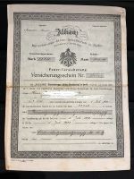 Allianz Feuerversicherungsschein von 1921 Sachsen - Taucha Vorschau