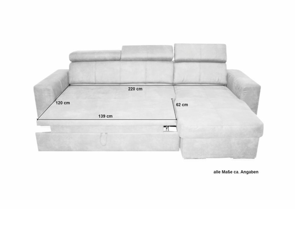 Schlafsofa Ecksofa mit Bettkasten Cord Sofa - Sonder Angebot! in Marburg