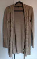 Strickjacke Cardigan lang beige Zopfmuster Größe S Bayern - Würzburg Vorschau